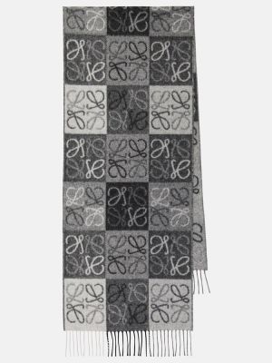 Kašmírový vlněný šál Loewe šedý