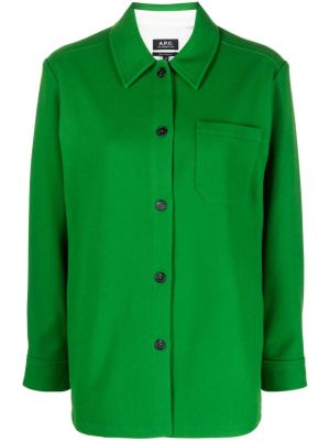 Μάλλινο πουκάμισο A.p.c. πράσινο