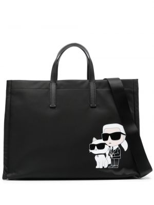Shopper rankinė Karl Lagerfeld juoda