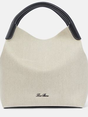 Τσάντα shopper Loro Piana λευκό