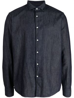 Bavlnená rifľová košeľa Deperlu modrá