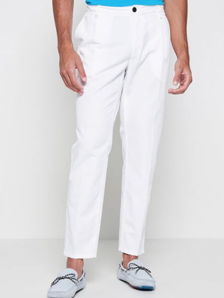 Białe spodnie klasyczne Peuterey