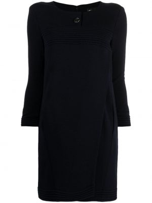 Μακρυμάνικη μάλλινη μάξι φόρεμα Chanel Pre-owned μπλε
