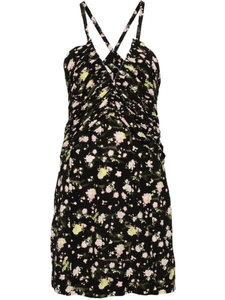 Sukienka koktajlowa w kwiatki z nadrukiem Zadig&voltaire czarna