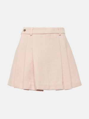 Mini falda de lana plisada The Mannei rosa