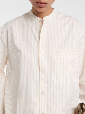 Ριγέ βαμβακερό πουκάμισο Birkenstock 1774 μπεζ