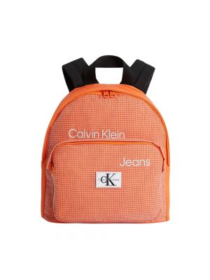 Plecak Calvin Klein Jeans pomarańczowy