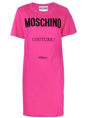 Robe à imprimé Moschino rose