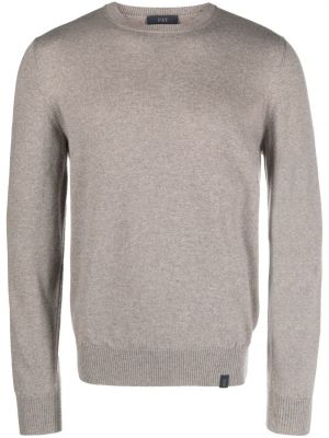 Pull en laine col rond Fay gris