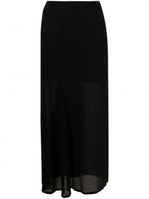 Maxi φούστα με διαφανεια Yohji Yamamoto μαύρο