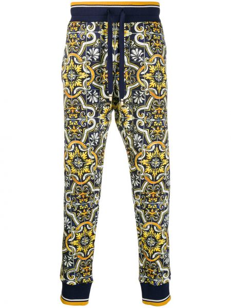 Pantalones de chándal con estampado Dolce & Gabbana azul