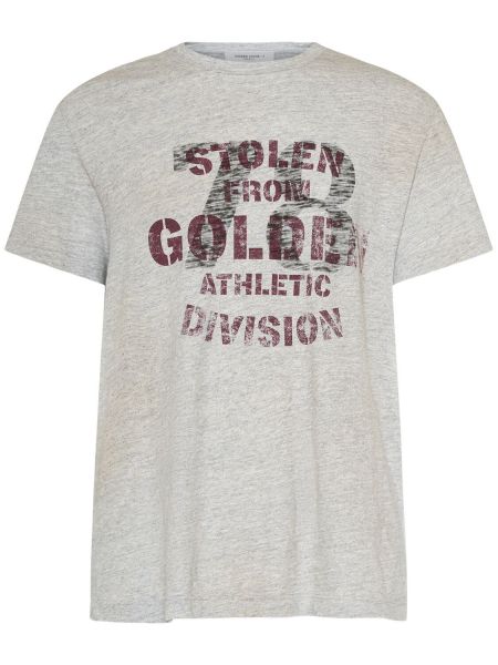 T-shirt i bomull Golden Goose grå