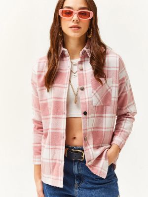 Pledinė marškiniai su kišenėmis Olalook rožinė