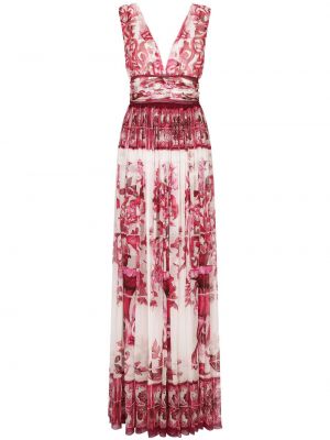 Вечерна рокля с принт Dolce & Gabbana