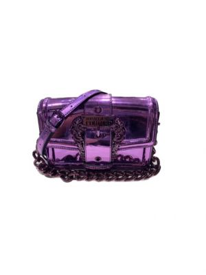 Shopper rankinė Versace Jeans Couture violetinė