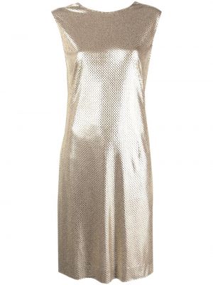 Krištáľové koktejlkové šaty Polo Ralph Lauren zlatá