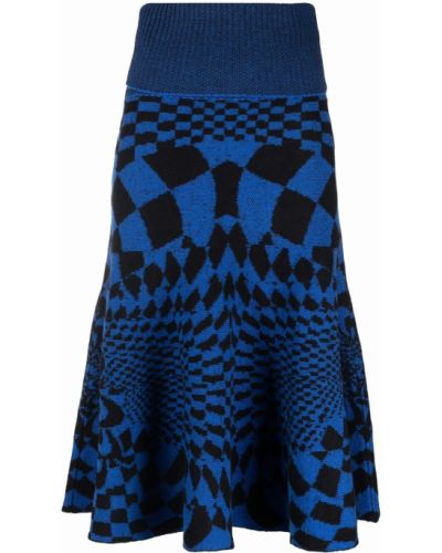 Falda con estampado geométrico Stella Mccartney azul