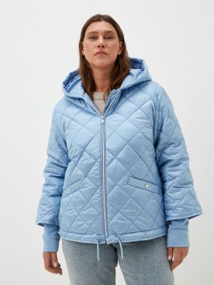 Утепленная демисезонная куртка Le Monique голубая