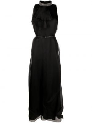 Копринена макси рокля Fabiana Filippi черно