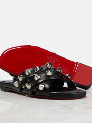 Кожени ниски обувки Christian Louboutin черно