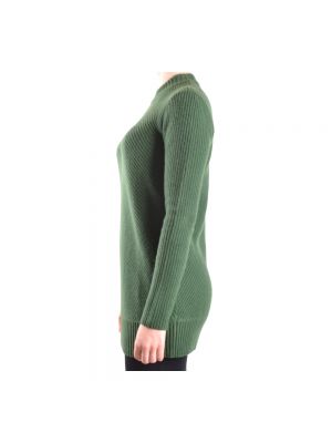 Dzianinowy sweter z okrągłym dekoltem Michael Kors zielony