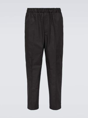 Bavlněné klasické kalhoty Jil Sander černé