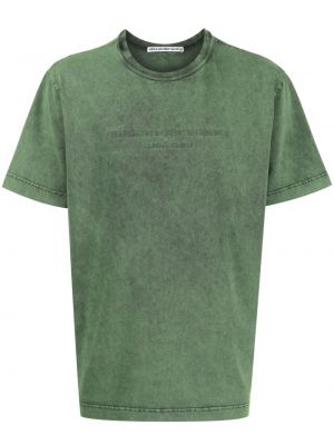 Kokvilnas t-krekls Alexander Wang zaļš