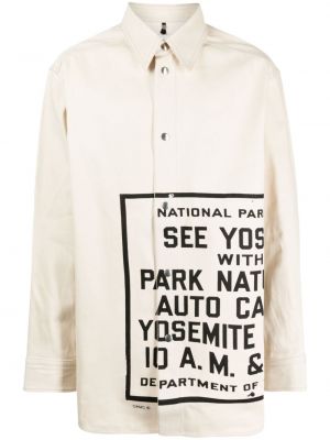 Pamučna košulja s printom Oamc bijela