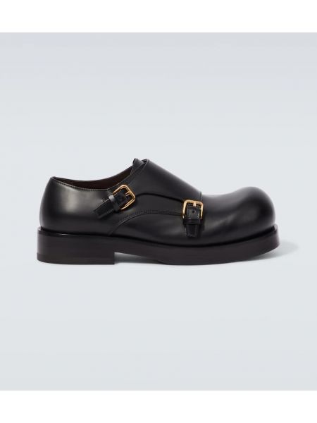 Zapatos monk de cuero Bottega Veneta negro