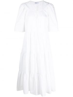 Midi haljina s gumbima Rosetta Getty bijela