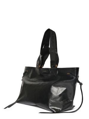 Kožená nákupná taška Isabel Marant čierna