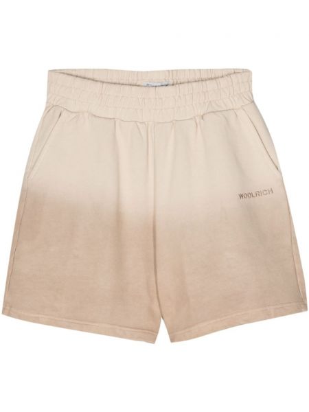 Shorts aus baumwoll mit print mit farbverlauf Woolrich beige