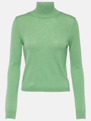 Vilnas džemperis ar augstu apkakli 's Max Mara zaļš