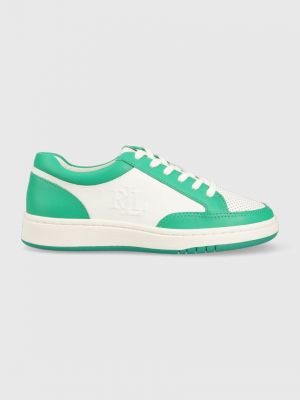 Bőr sneakers Lauren Ralph Lauren zöld
