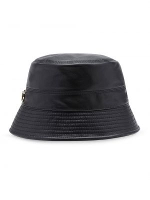 Кожена шапка Ferragamo черно