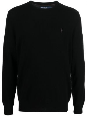 Поло тениска бродирана Polo Ralph Lauren черно