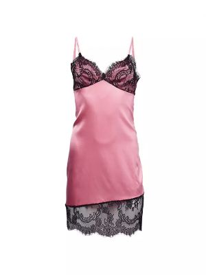 Шелковое платье мини Fleur Du Mal розовое