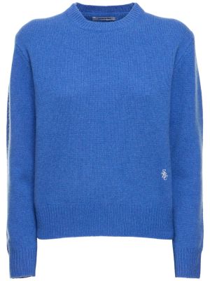 Vlnený sveter Sporty & Rich modrá