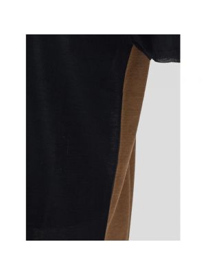 Camisa de algodón de tela jersey de cuello redondo Uma Wang negro