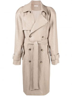 Trench con paillettes The Mannei beige
