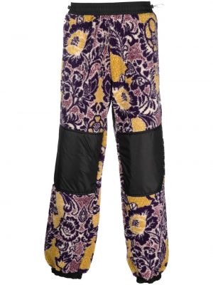 Kvetinové nohavice s potlačou Aries fialová