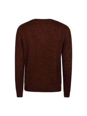 Jersey de lana de tela jersey de cuello redondo Massimo Alba rojo