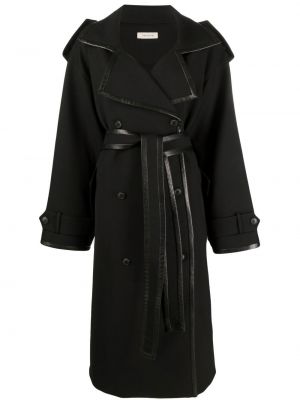 Шерстяное пальто The Mannei, черное