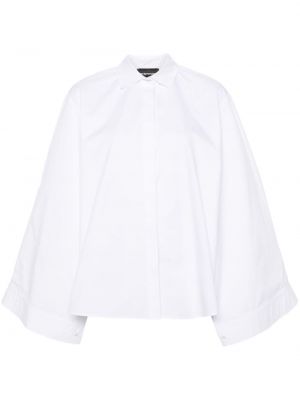 Bavlnená košeľa Emporio Armani biela