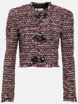 Vlněná bunda Isabel Marant fialová