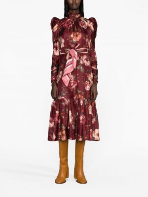 Květinové hedvábné šaty s potiskem Zimmermann