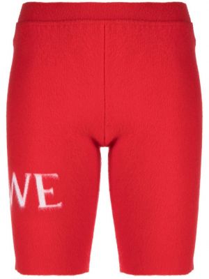 Biciklističke kratke hlače s printom Loewe crvena