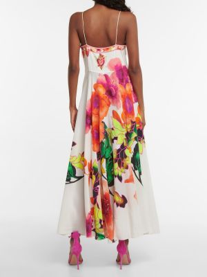 Jedwabna sukienka midi w kwiatki Camilla