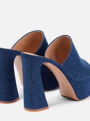 Platform talpú mules Gianvito Rossi kék