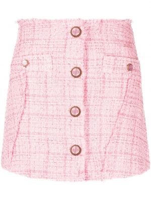 Tvídové mini sukně Gcds růžové